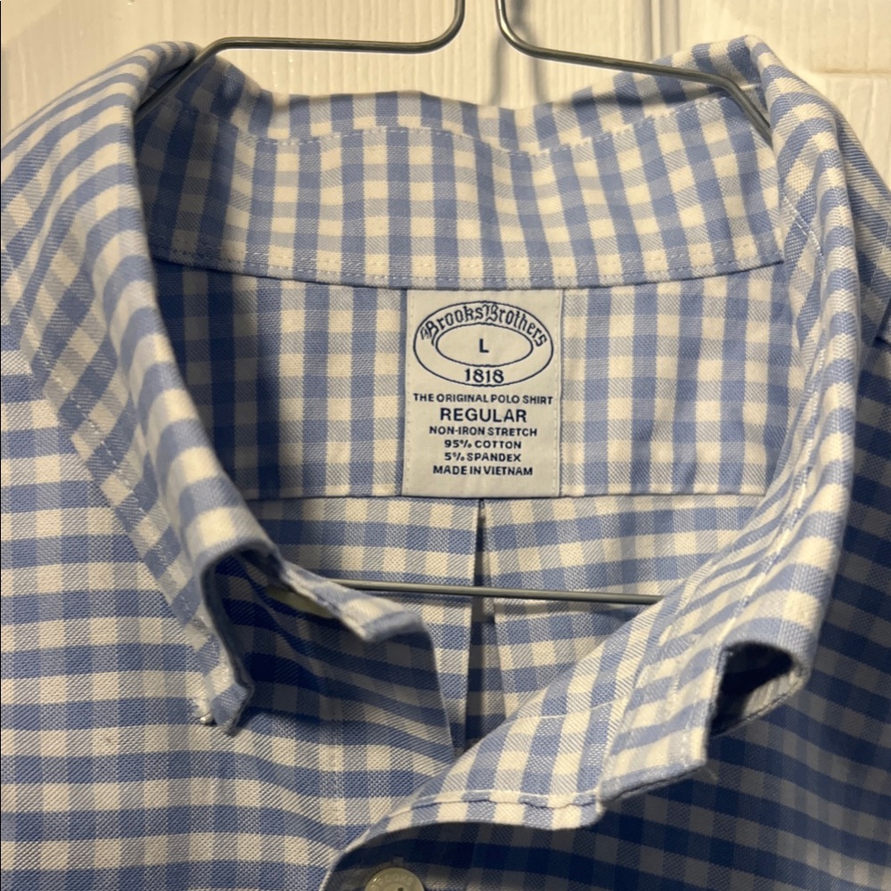 Brooks Brothers Light Blue Gingham Men's Shirt